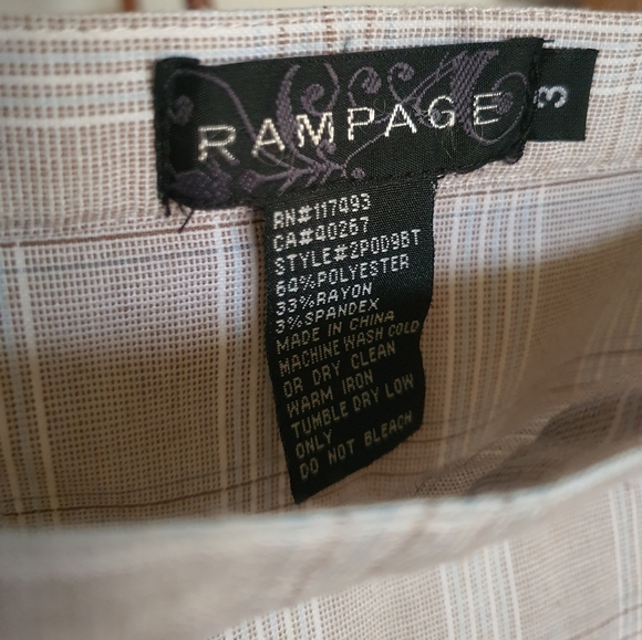 Rampage cream plaid midi skirt - Picture 2 of 6